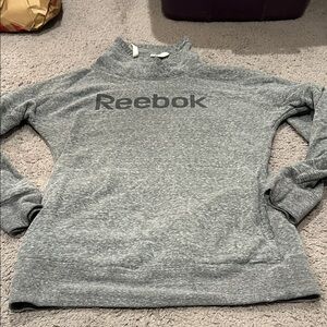 Reebok Heather Gray High-Collar Sweatshirt